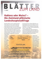 Bild Koblenz oder Mainz? -Die rheinland-pfälzische Landeshauptstadtfrage